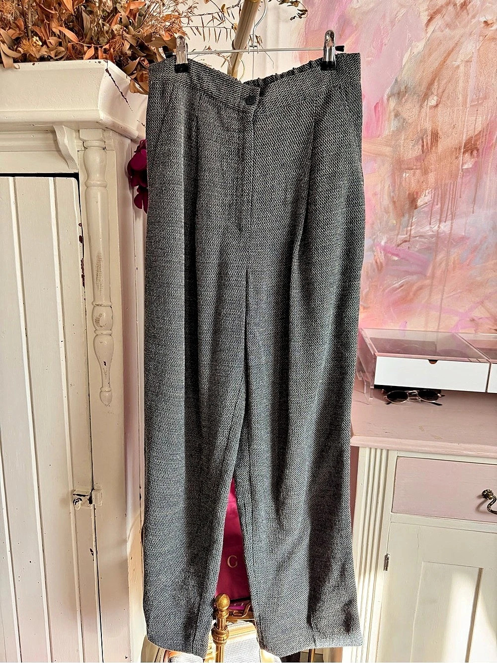 Eileen Fisher Wide Leg Trousers in Gray Size 10